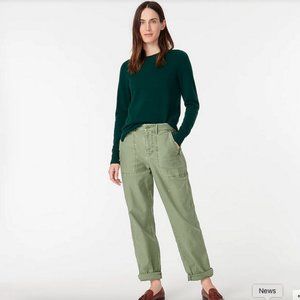 J. Crew Forest Green Cashmere Crewneck Sweater XS